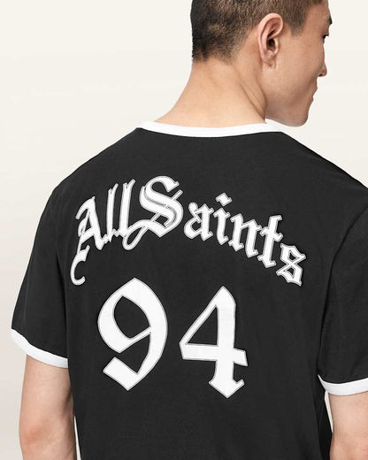 AllSaints Allemagne Short Sleeve Crew Neck T Shirt Jet Black