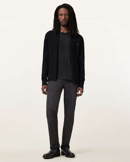 AllSaints Mode Merino Ramskull Open Cardigan Powdered Green