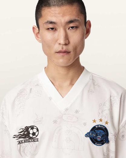 AllSaints Terra Oversized Short Sleeve Soccer Shirt Jet Black