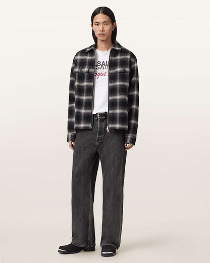 AllSaints Graphite Graphic T Shirt Optic White