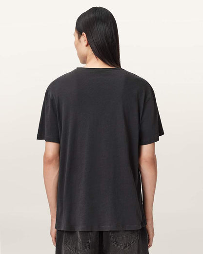 AllSaints Sabre Graphic T Shirt Washed Black