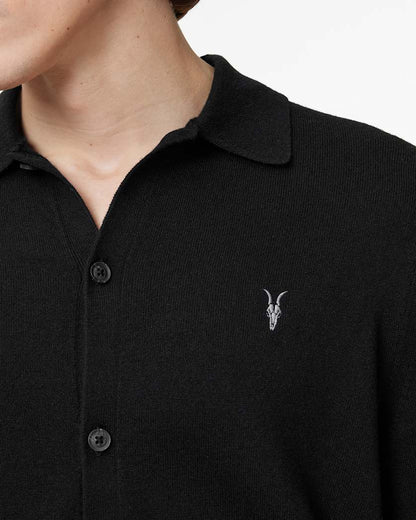 AllSaints Kilburn Ramskull Cardigan Black