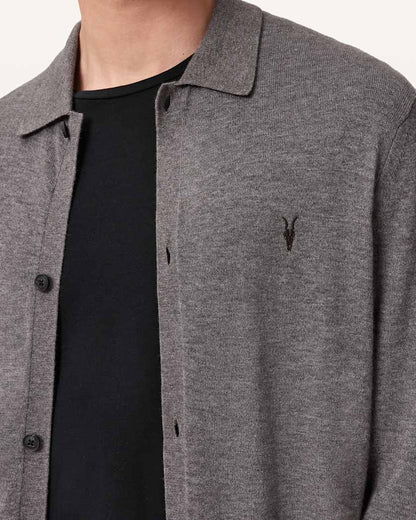 AllSaints Kilburn Ramskull Cardigan Black