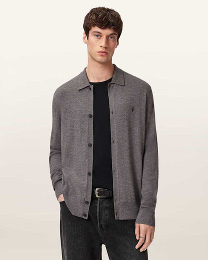 AllSaints Kilburn Ramskull Cardigan Black