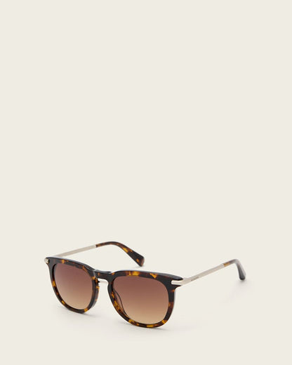 AllSaints Jude Round Tinted Sunglasses Women's Dark Tort Women's