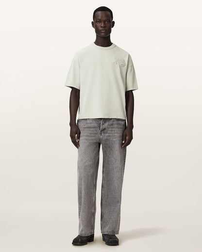 AllSaints Insignia Short Sleeve Cotton T Shirt Crystal Pink