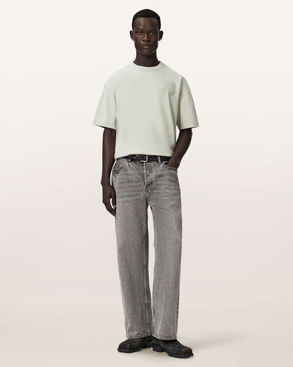 AllSaints Insignia Short Sleeve Cotton T Shirt Crystal Pink