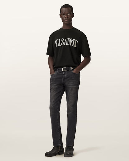 AllSaints Dash Short Sleeve Boxy T Shirt Washed Black