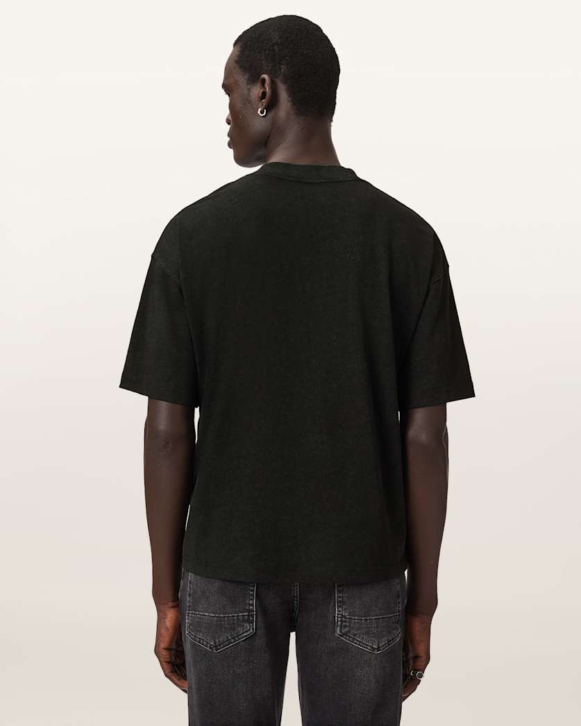 AllSaints Dash Short Sleeve Boxy T Shirt Washed Black