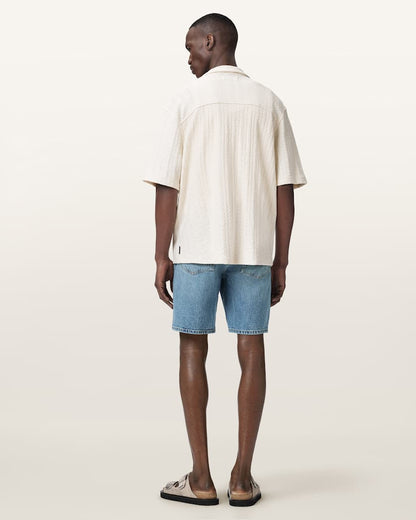 AllSaints Switch Slim Fit Denim Shirts Light Indigo