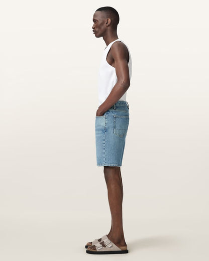 AllSaints Switch Slim Fit Denim Shirts Light Indigo