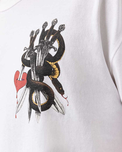 AllSaints Serrate Short Sleeve Graphic T Shirt Optic White