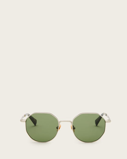 AllSaints Blake Round Sunglasses Women's Silver/Khaki Tort Women's