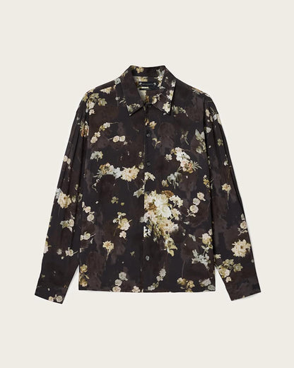 AllSaints Armada Long Sleeve Shirt Jet Black