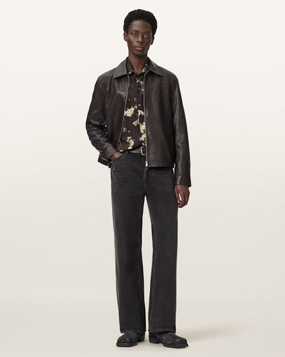 AllSaints Armada Long Sleeve Shirt Jet Black