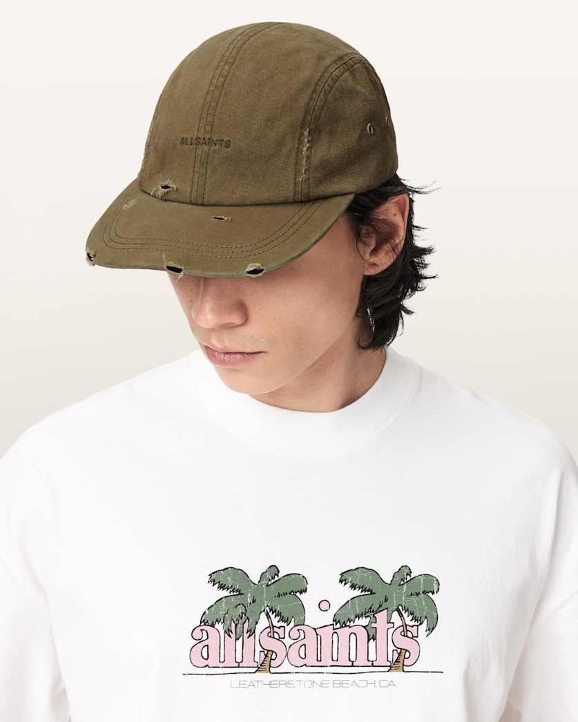 AllSaints Jesse Cotton Cap Army Green