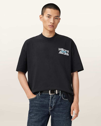 AllSaints Williams X Allsaints Pole Crew Neck T Shirt Washed Black