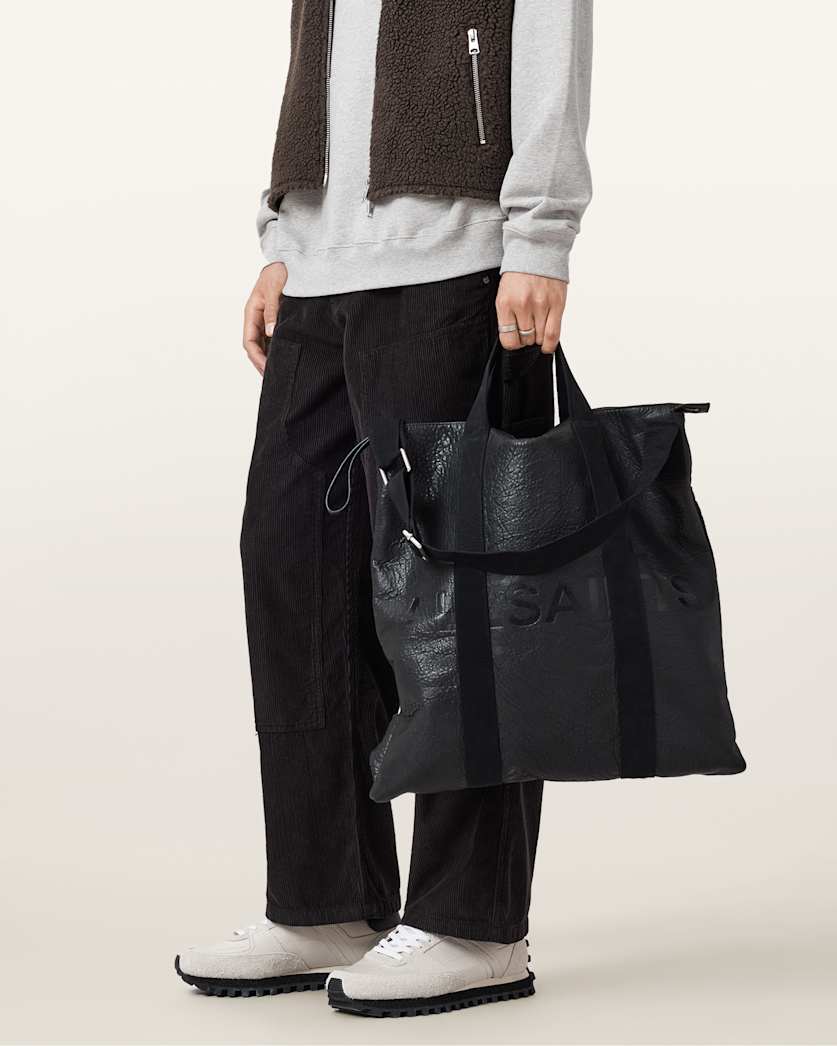 AllSaints Kei Leather Multi Use Backpack Women's Black Women's