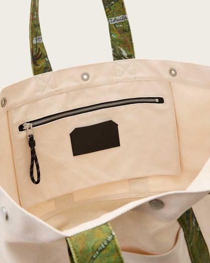 AllSaints Jett Beach Tote Bag Ecru