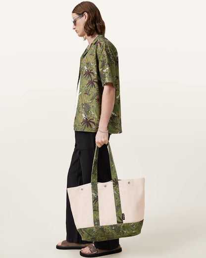 AllSaints Jett Beach Tote Bag Ecru