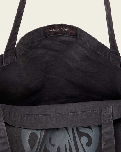 AllSaints Trip Cotton Tote Bag Washed Black