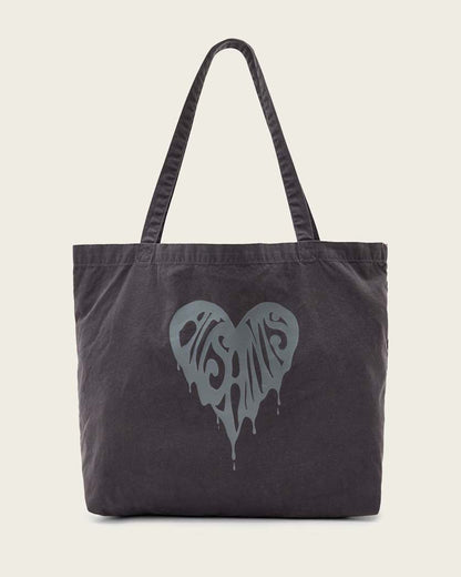 AllSaints Trip Cotton Tote Bag Washed Black