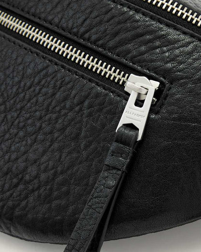 AllSaints Itoko Leather Bum Bag Black