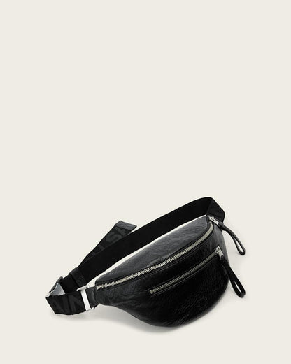 AllSaints Itoko Leather Bum Bag Black