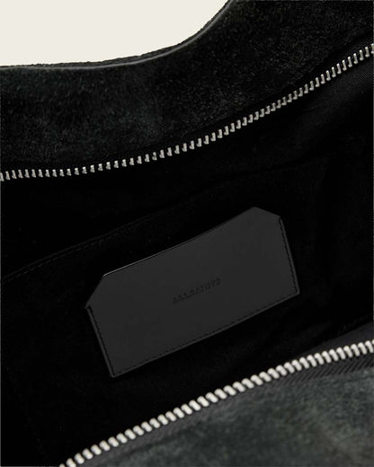 AllSaints Haven Suede Tote Bag Black