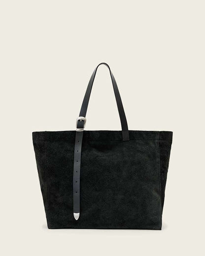 AllSaints Haven Suede Tote Bag Black