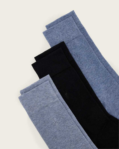 AllSaints Adan Multi Pack Socks Agate Blue
