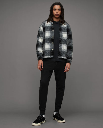 AllSaints Raven Cuffed Slim Ramskull Sweatpants Black