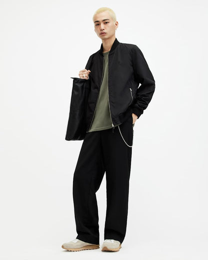 AllSaints Bassett Ramskull Bomber Jacket Black