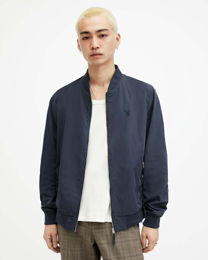 AllSaints Bassett Ramskull Bomber Jacket Black