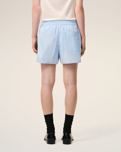 AmiParis Blue Cotton Elasticated Shorts