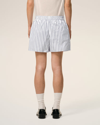 AmiParis White Cotton Elasticated Shorts