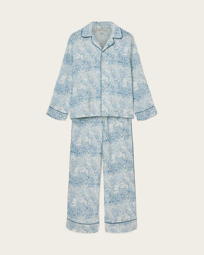 AllSaints Maude Pyjama Set Women's Map Blue Women's