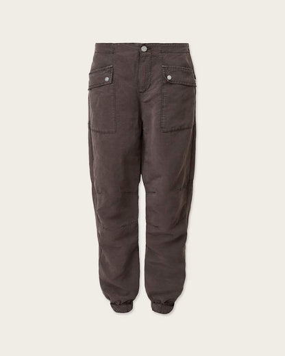 AllSaints Val Linen Blend Cargo Pants Women's Dark Brown Women's