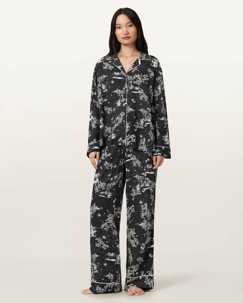 AllSaints Maude Pyjama Set Women's Maria Black Women's
