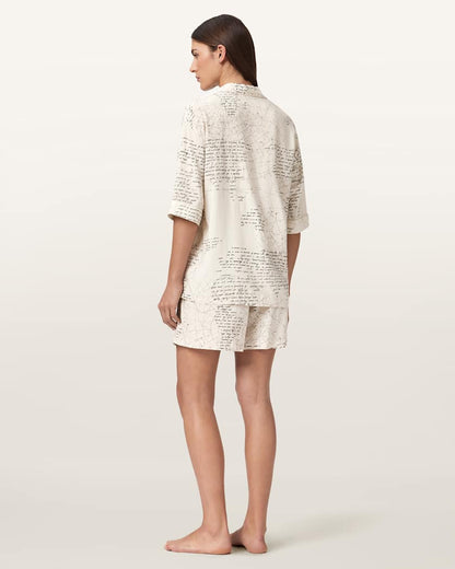 AllSaints Clem Pj Set Women's Script Black Women's