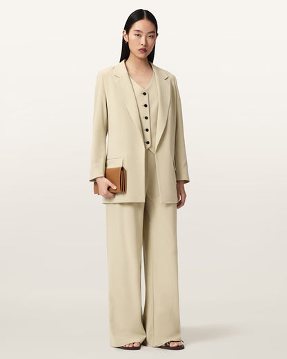 AllSaints Aleida Lightweight Tri Blazer Women's Haze Green Women's