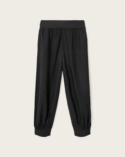 AllSaints Harrie Linen Blend Baggy Fit Pants Women's Hot Choc Brown Women's