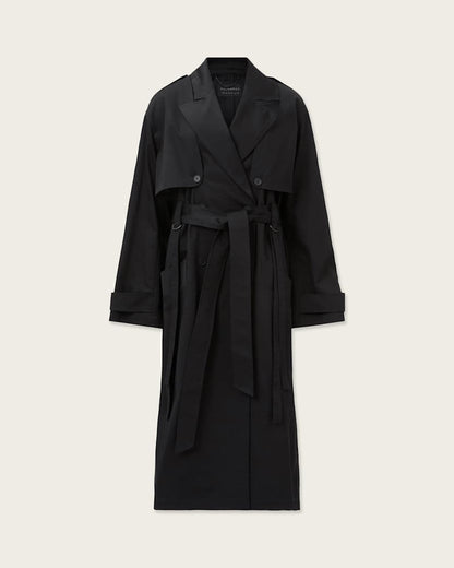 AllSaints Cadence Relaxed Fit Trench Coat Women's Black Women's