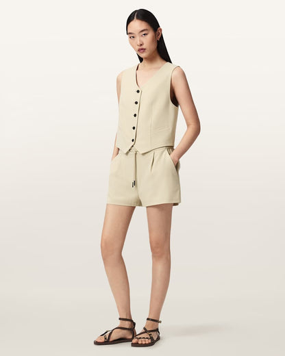 AllSaints Aleida Lightweight Tri Waistcoat Women's Haze Green Women's
