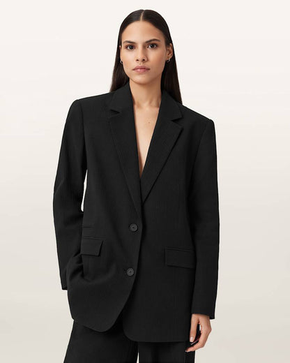 AllSaints Essen Single Breasted Blazer Women's Black Women's