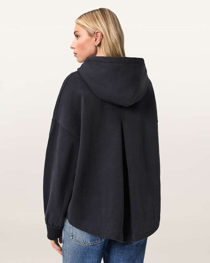 AllSaints Lover Oversized Eli Hoodie Women's Graphite Blue Women's