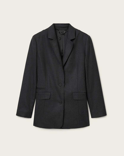 AllSaints Essie Single Breasted Blazer Women's Gunmetal Grey Women's