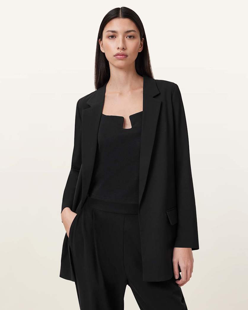 AllSaints Aleida Lightweight Tri Blazer Women's Black Women's