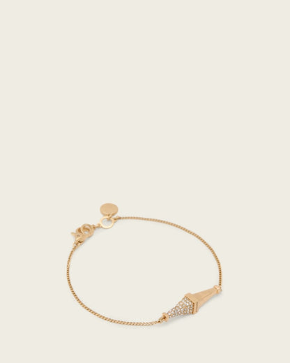 AllSaints Laio Pave Bracelet Women's Warm Brass Women's