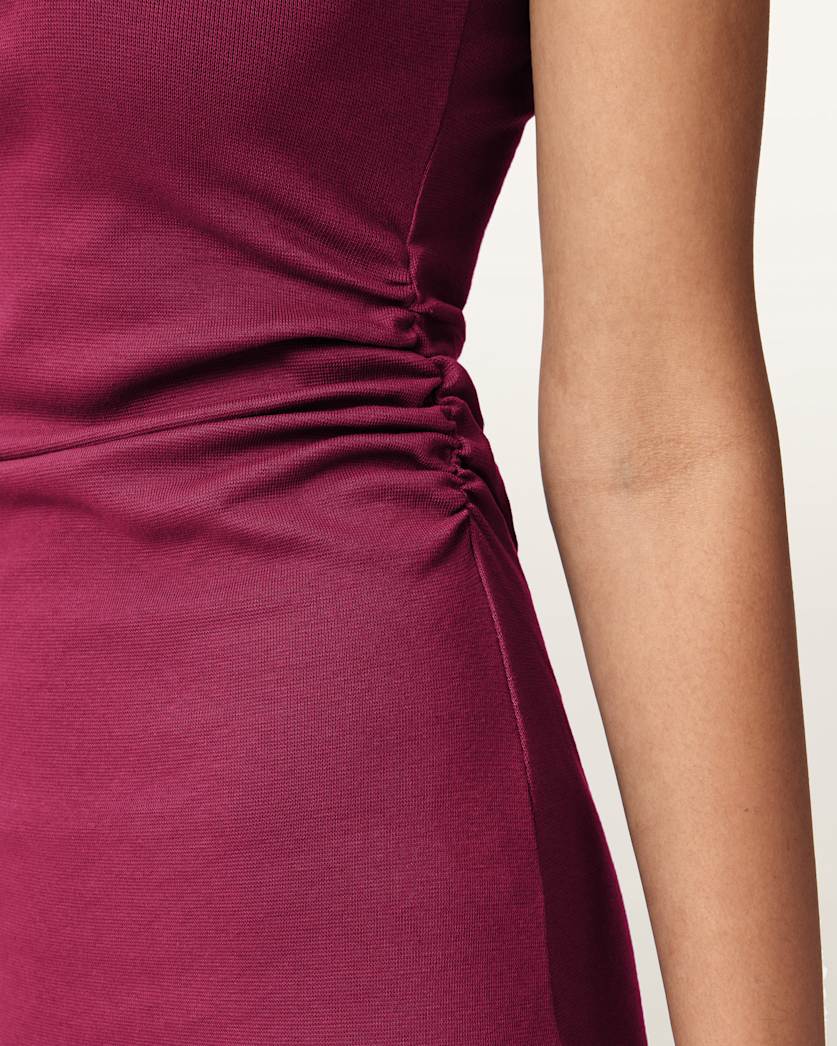 AllSaints Katarina Bodycon Maxi Dress Women's Pop Raspberry Pink Women's